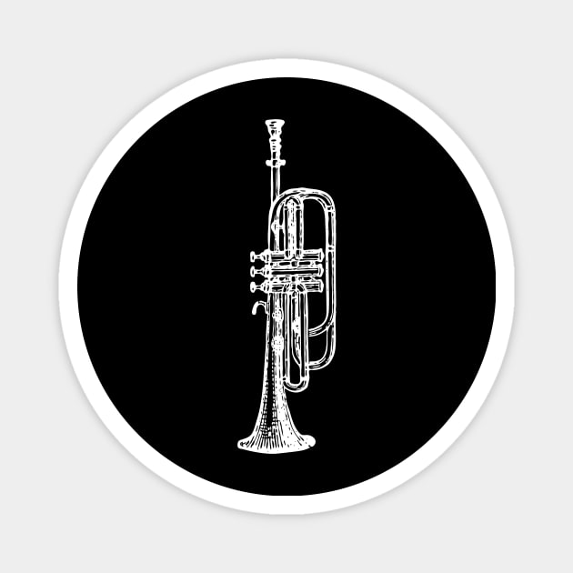 Trumpet Brass Instrument Magnet by EddieBalevo